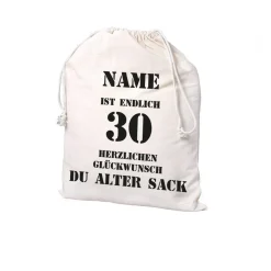 Zuziehbeutel zum 30. Geburtstag für den alten Sack