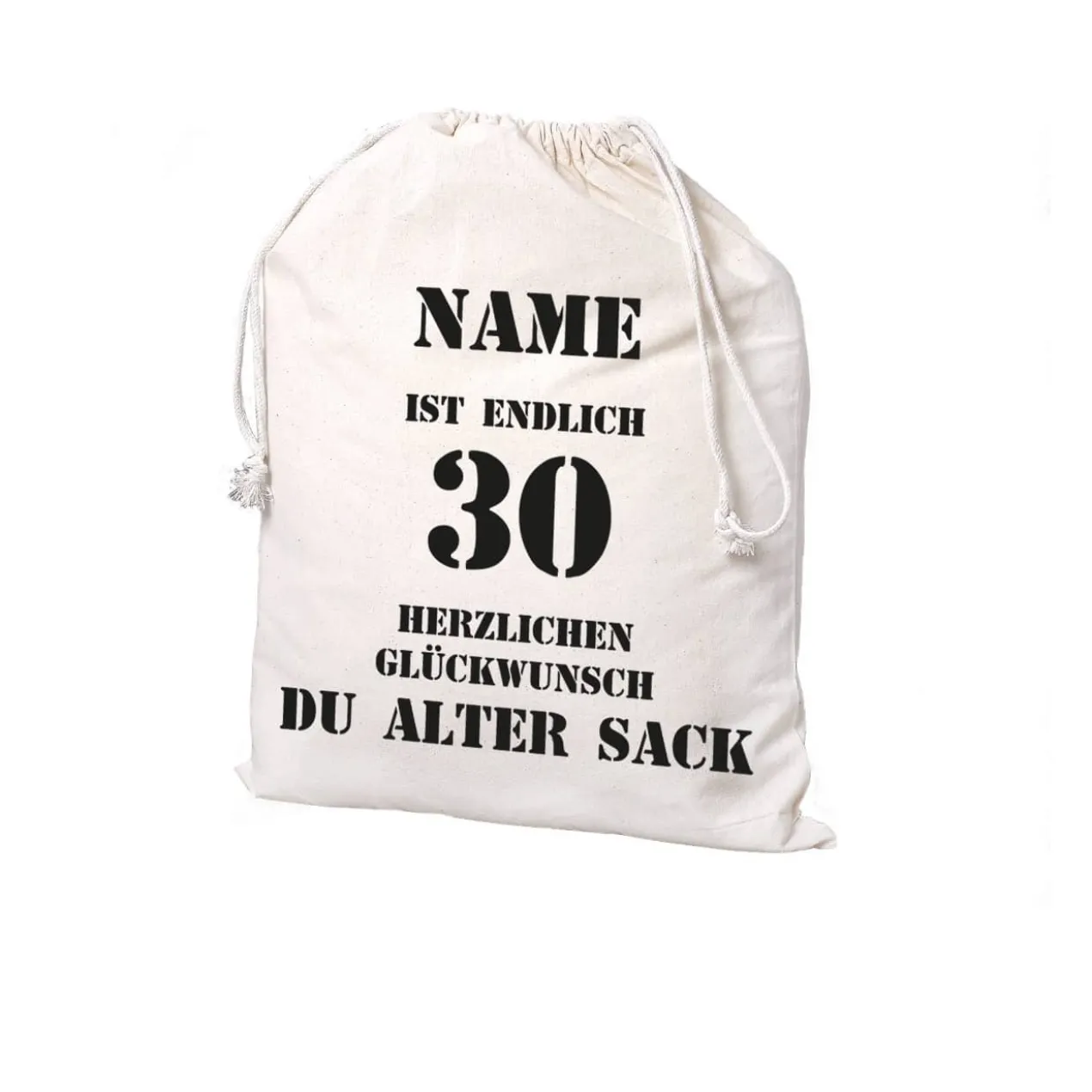 Zuziehbeutel zum 30. Geburtstag für den alten Sack